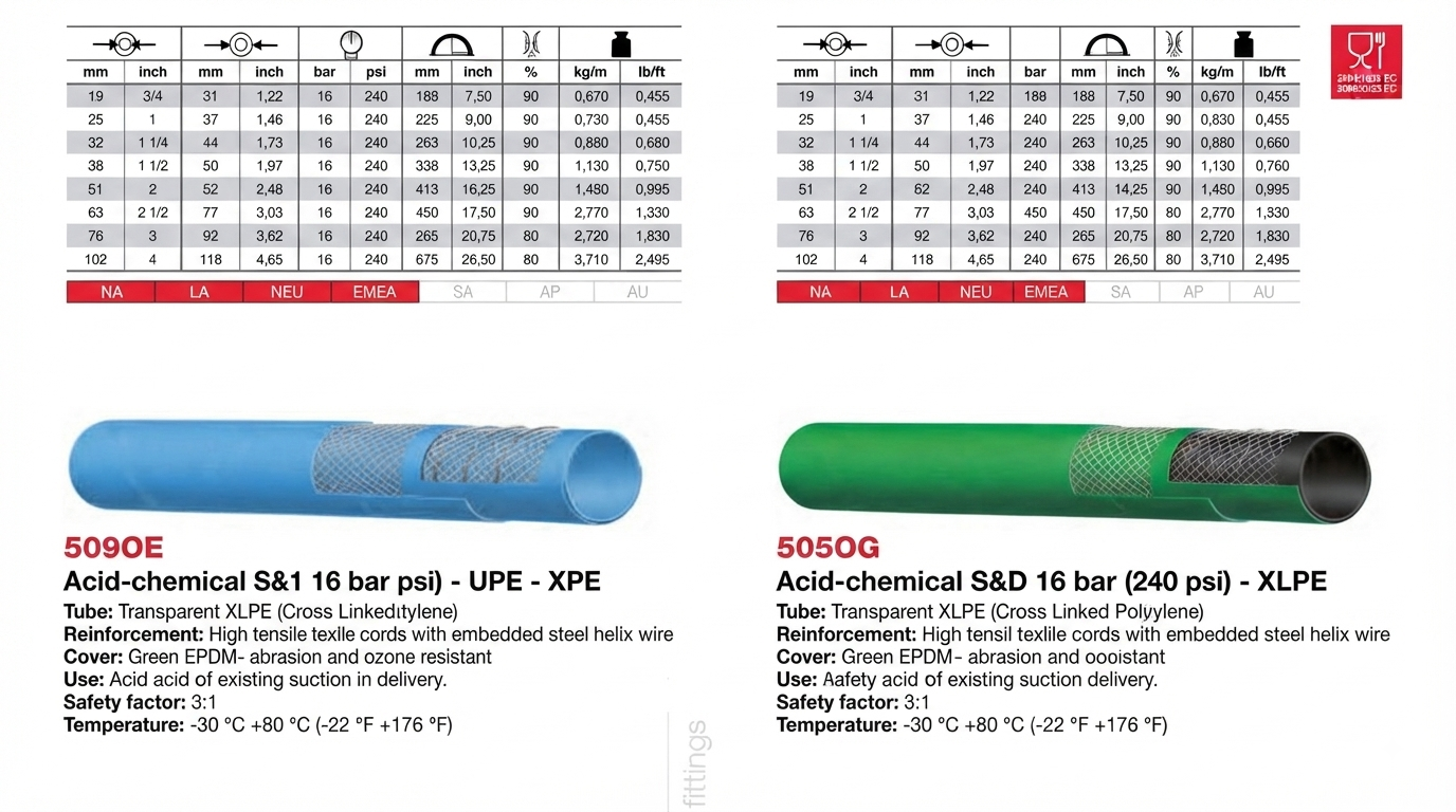 Chemical Hose Technical Specifications